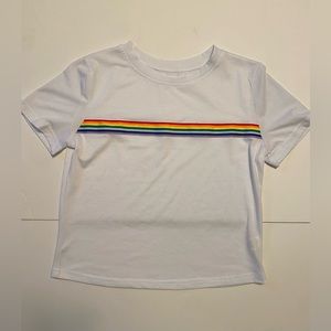 Basic White Rainbow Pride Tee Shirt